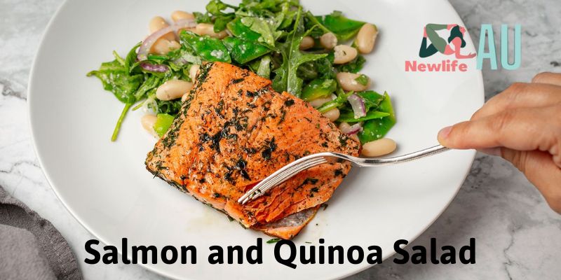 Salada de Salmão e Quinoa: Elegância Rica em Ômega-3