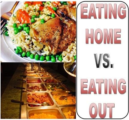 The differences between eating out and eating at home